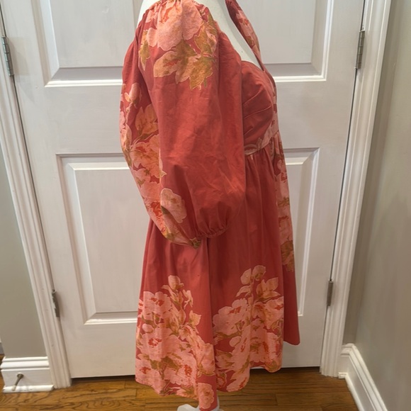 FreePeople pink peony babydoll dress - Picture 5 of 7